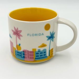 Starbucks You Are Here Collection FLORIDA State Ceramic Mug Cup YAH 14 oz